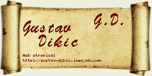 Gustav Dikić vizit kartica